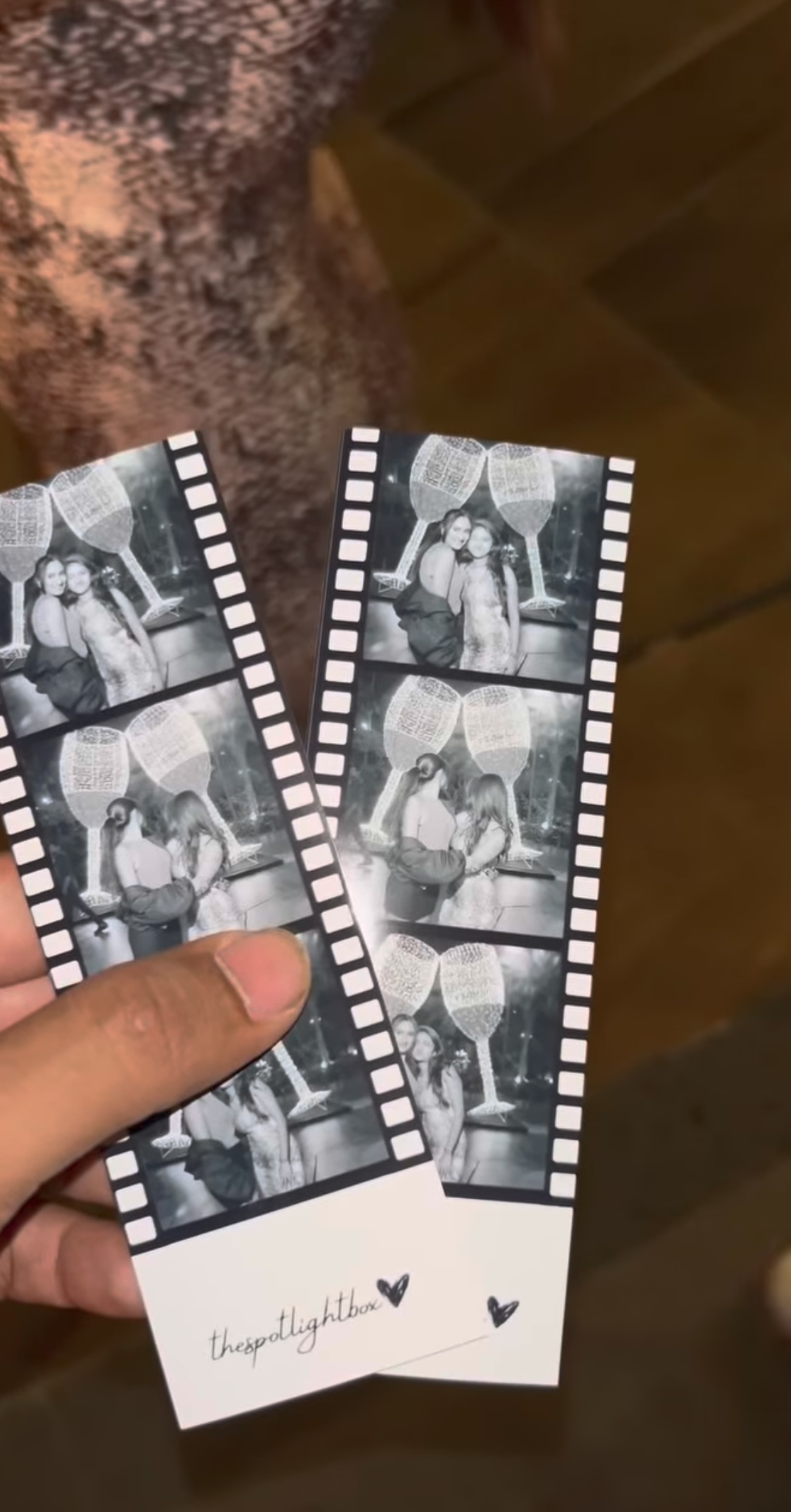 Black and white film strips